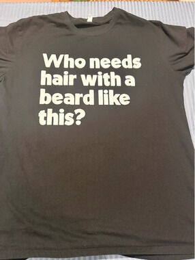 Chicyea Funny Beard Graphic T-Shirt Size XL